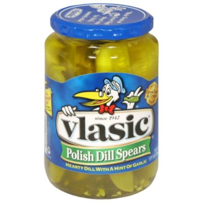 Vlasic Dill Spears, Polish, 24 fl oz (1 pt 8 oz) 710 ml