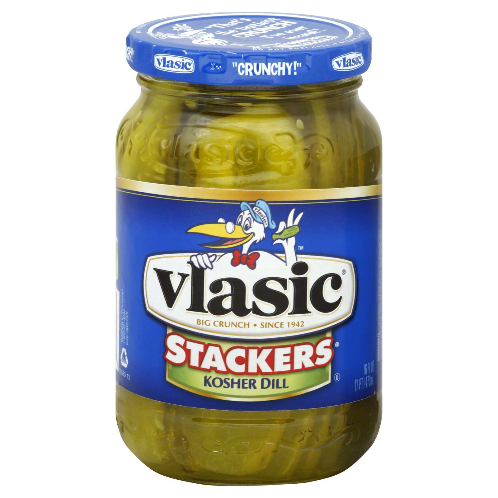 Vlasic Stackers Pickles, Kosher Dill, 16 fl oz (1 pt) 473 ml
