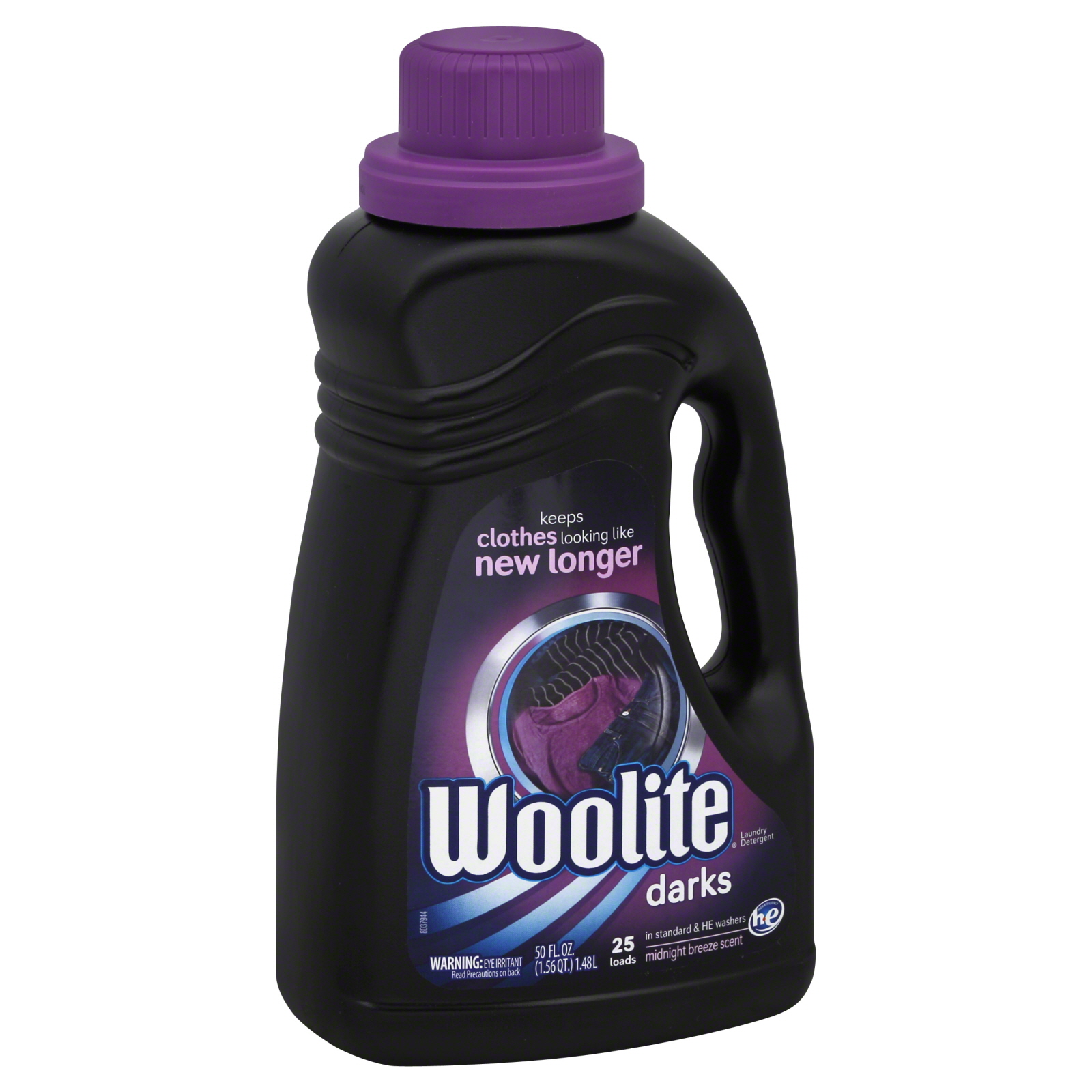 Woolite Darks Liquid Laundry Detergent, Midnight Breeze Scent, 25 Loads, 50 fl oz (1.56 qt) 1.48 lt