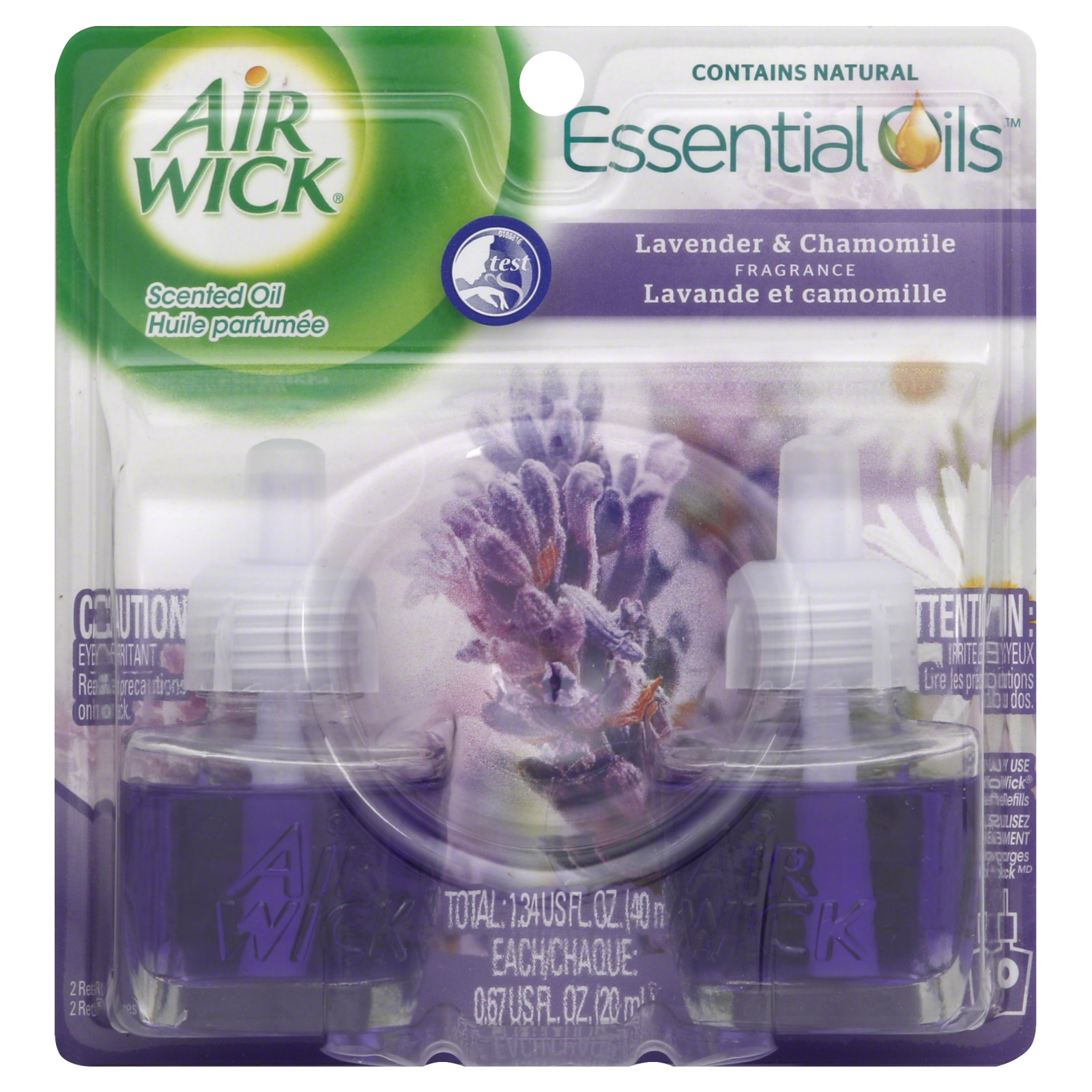 Airwick Oil Refills, Lavender & Chamomile Scented, Value Pack, 2 -0.71 fl oz (21 ml) refills [1.42 fl oz (42 ml)]