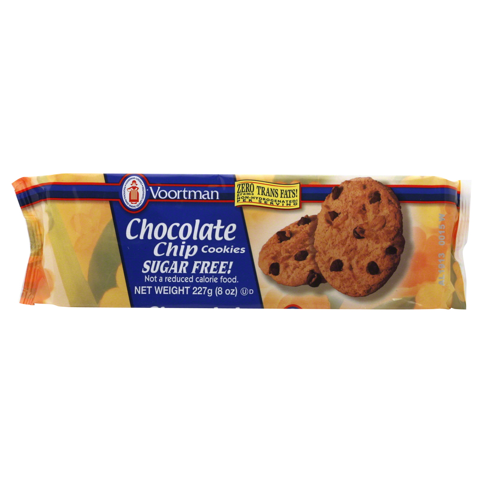 Voortman Cookies, Sugar Free, Chocolate Chip, 8 oz (227 g)