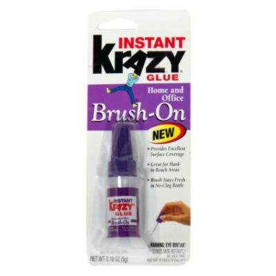 Krazy Glue 36391011 Home and Office Instant Glue, Brush-On, 1 tube