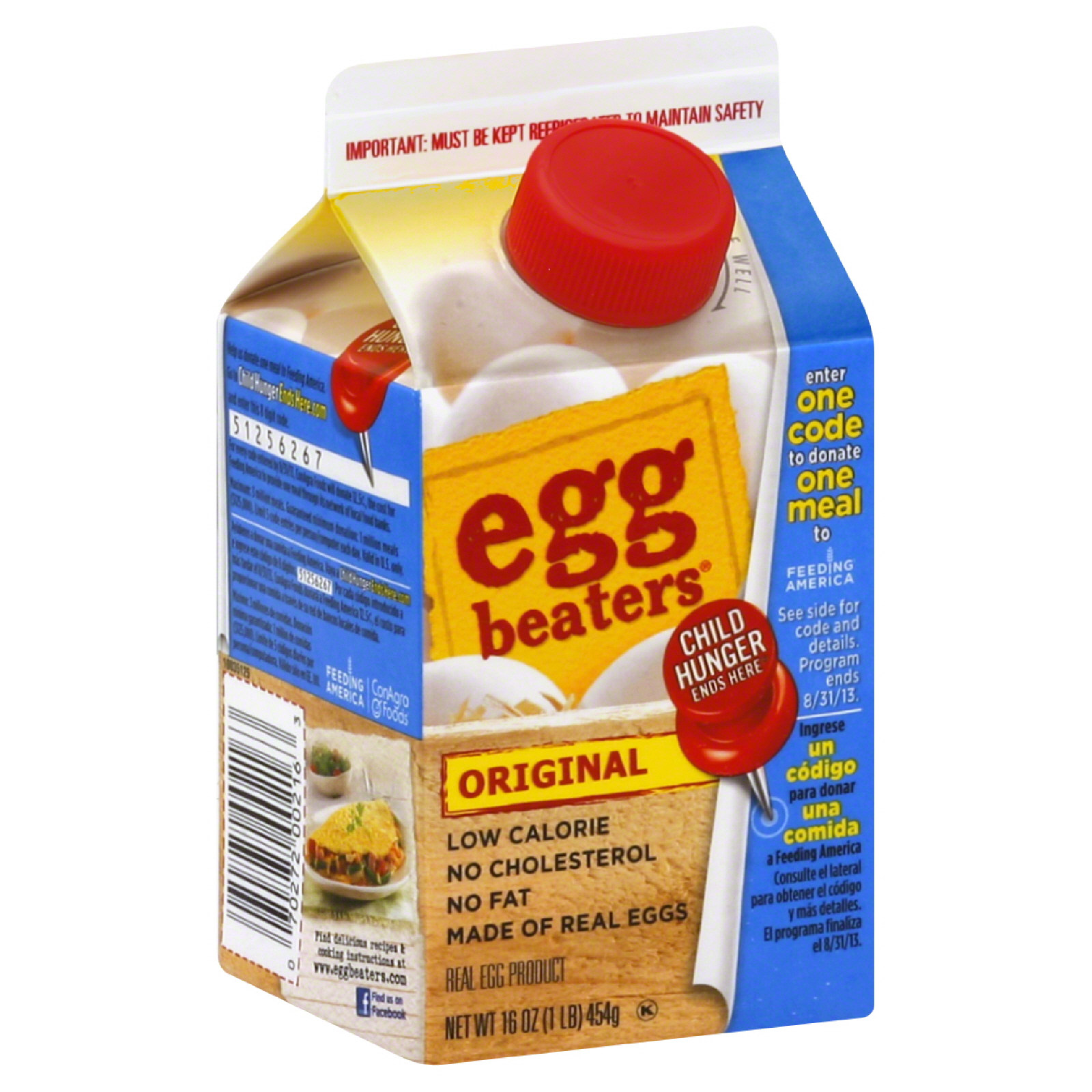 Egg Beaters Egg Product, Original, 16 oz (1 lb) 454 g