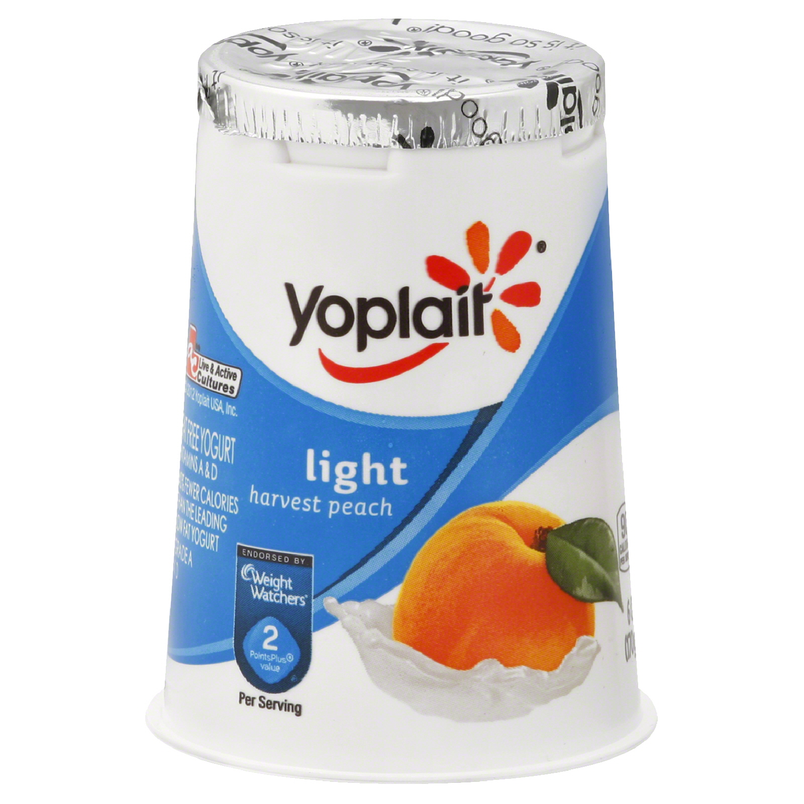 Yoplait Light Yogurt, Fat Free, Harvest Peach, 6 oz (170 g)