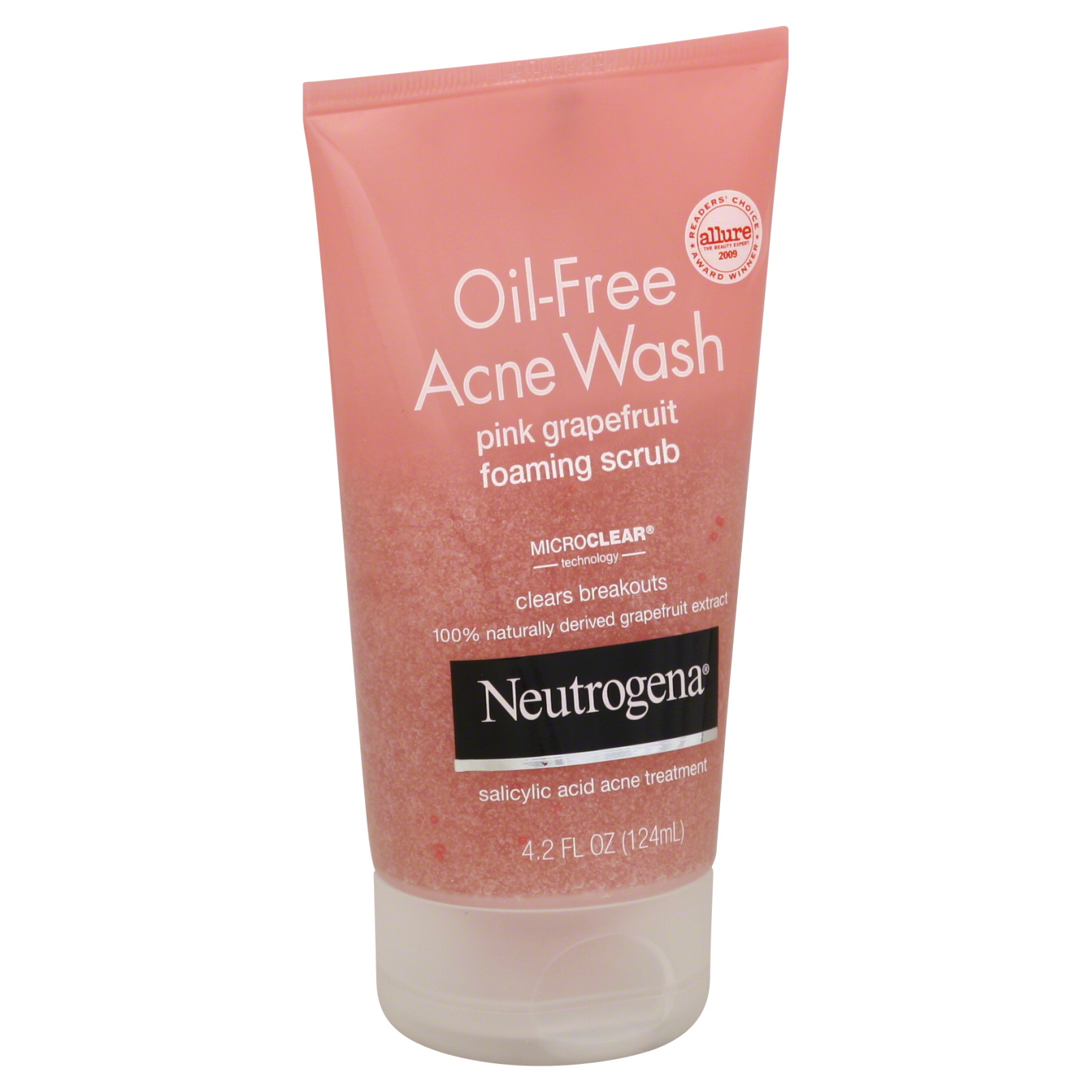 Neutrogena Oil-Free Acne Wash, Pink Grapefruit Foaming Scrub, 4.2 fl oz (125 ml)