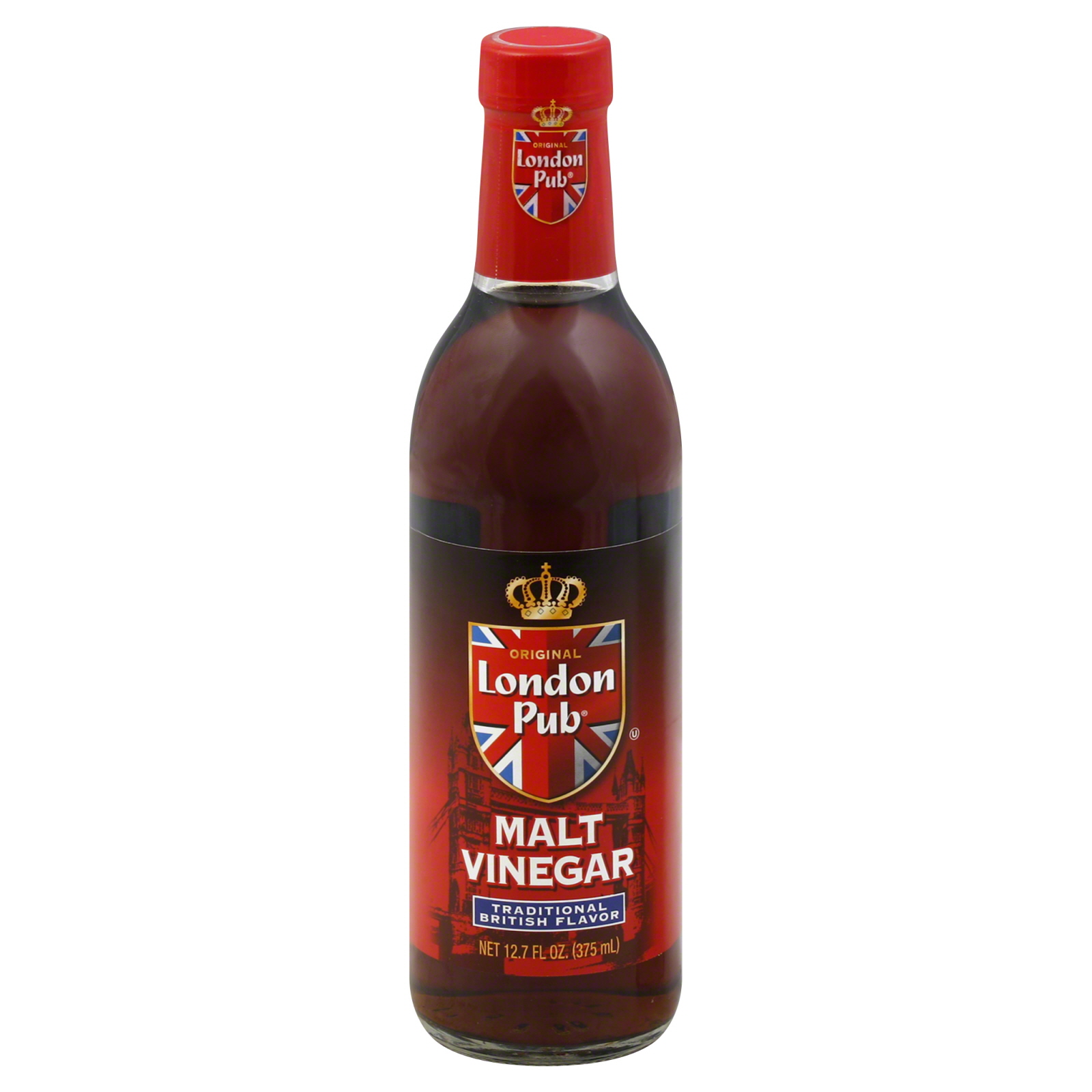 London Pub Olde English Malt Vinegar, Traditional British Flavor, 12.7 fl oz (375 ml)