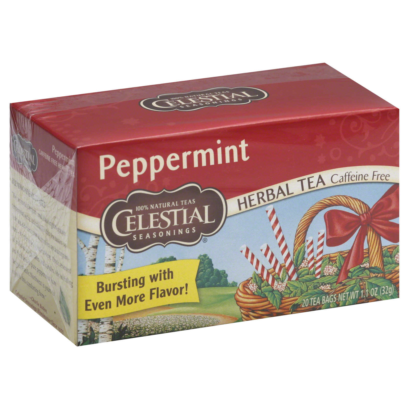 Celestial Seasonings Herbal Tea, Caffeine Free, Peppermint, 20 tea bags [1.1 oz (31 g)]