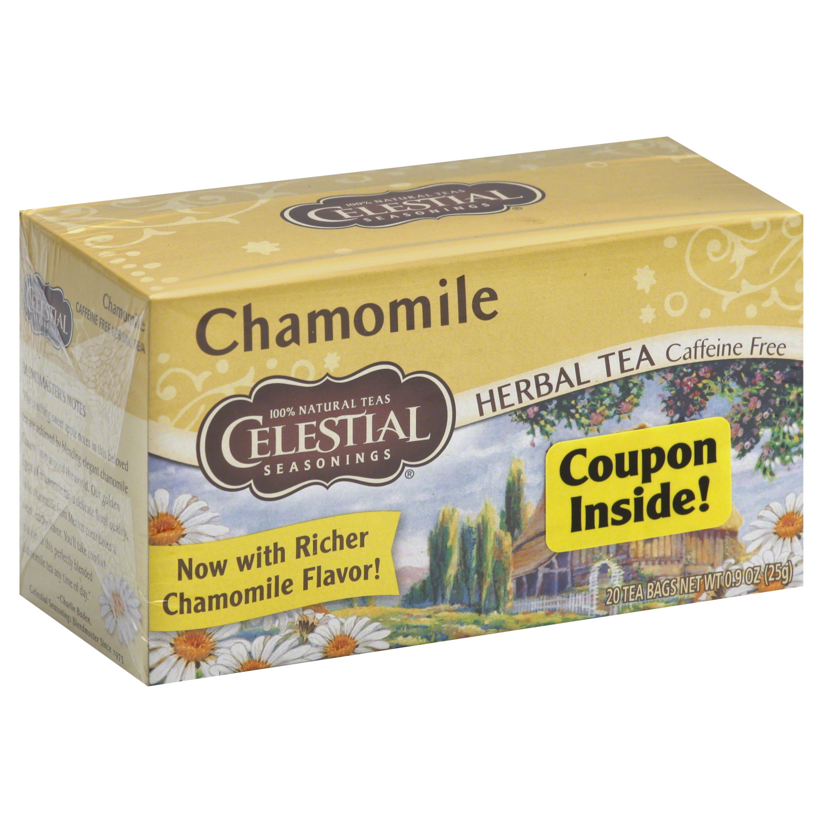 Celestial Seasonings Herbal Tea, Caffeine Free, Chamomile, 20 tea bags [0.8 oz (22 g)]