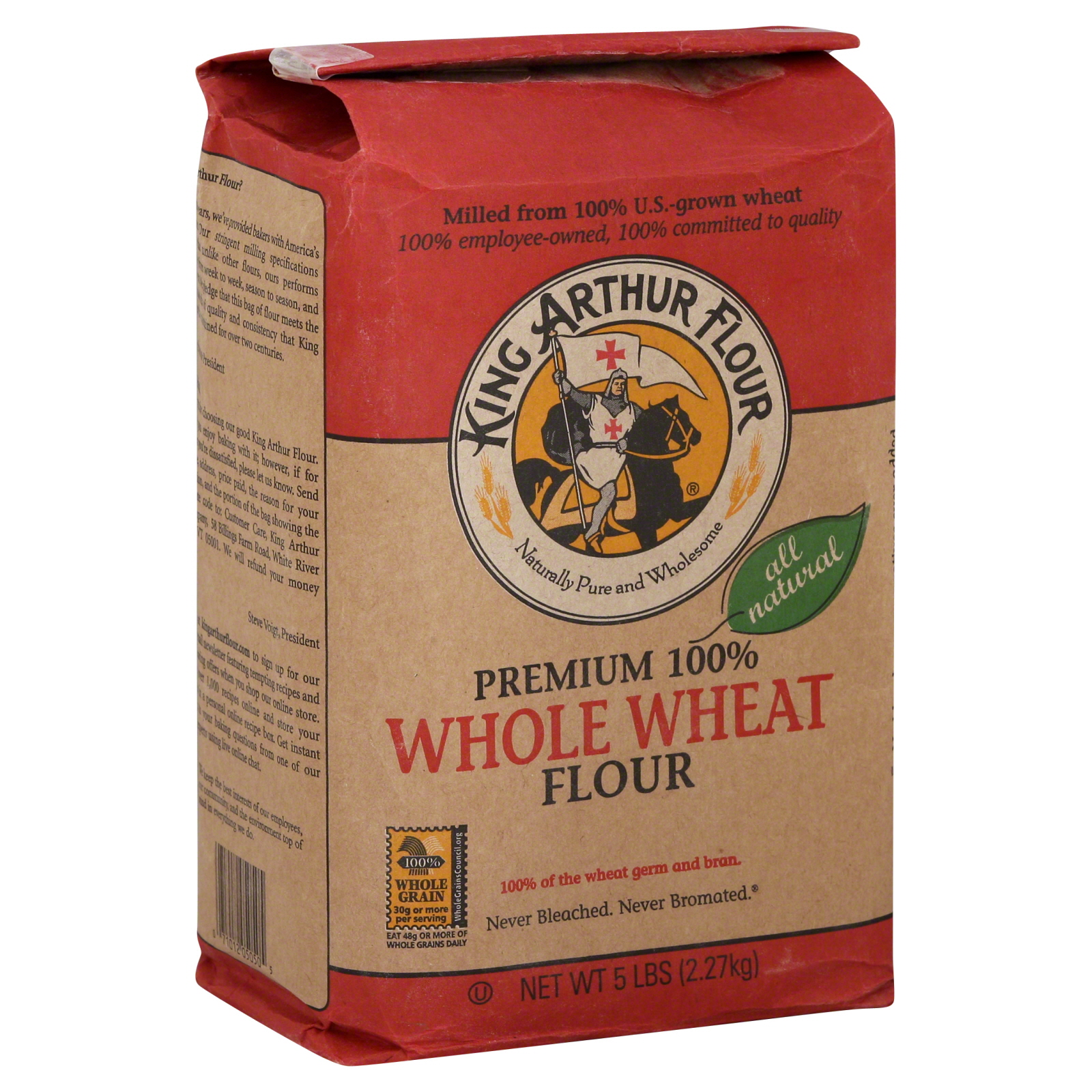 King Arthur Flour Flour, 100% Whole Wheat, 5 lb (2.27 kg)