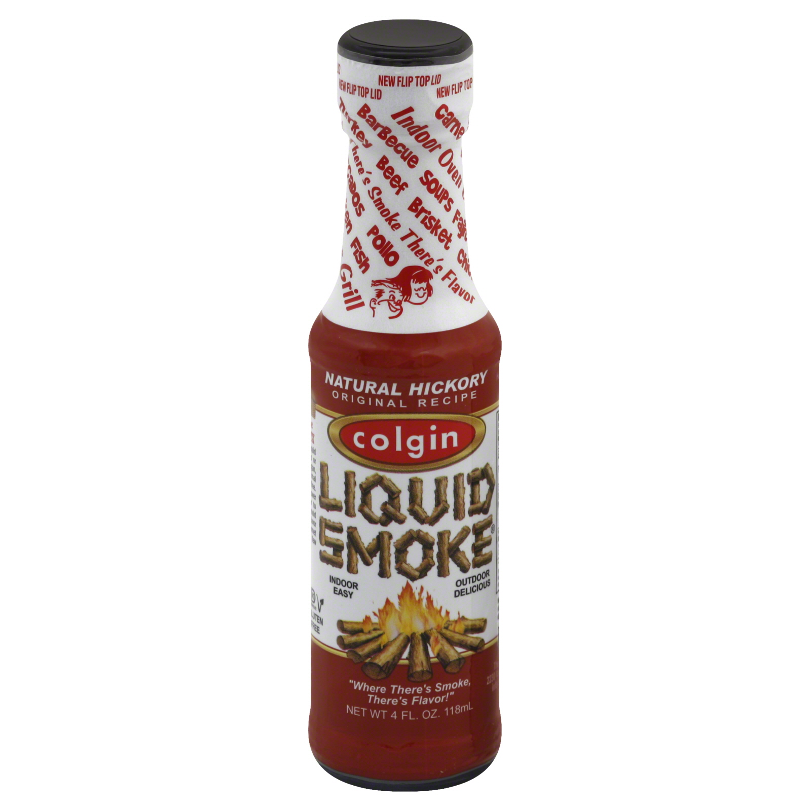 Colgin Liquid Smoke, Natural Hickory, 4 fl oz (118 ml)