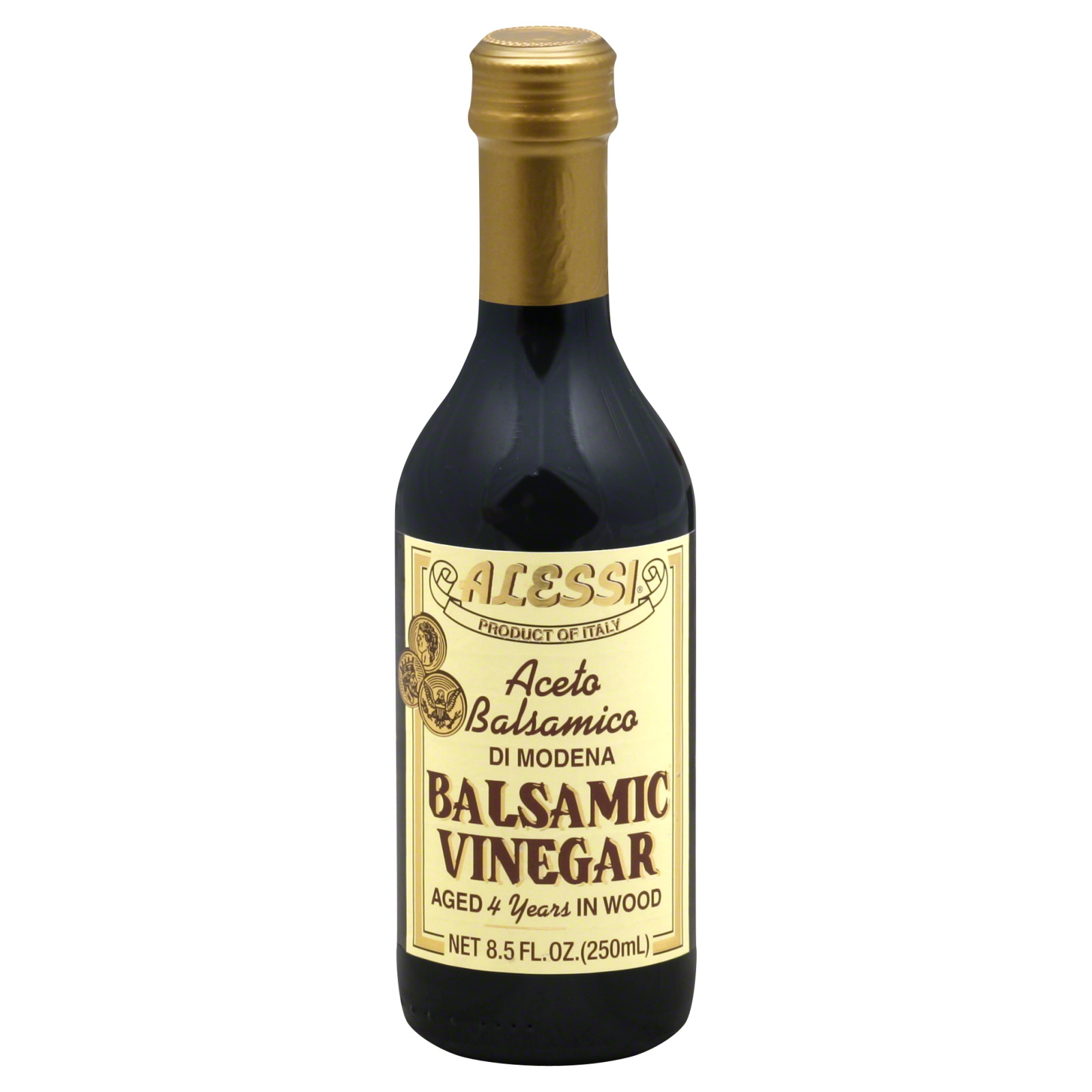 Alessi Balsamic Vinegar Aged 4 Years in Wood, 8.5 fl oz (250 ml)