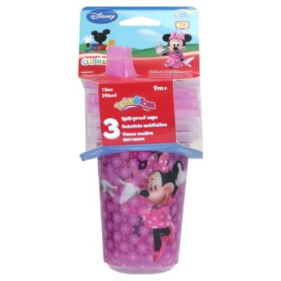 Disney Take & Toss Spill-Proof Cups, 10 oz, Mickey Mouse Clubhouse, 3 cups