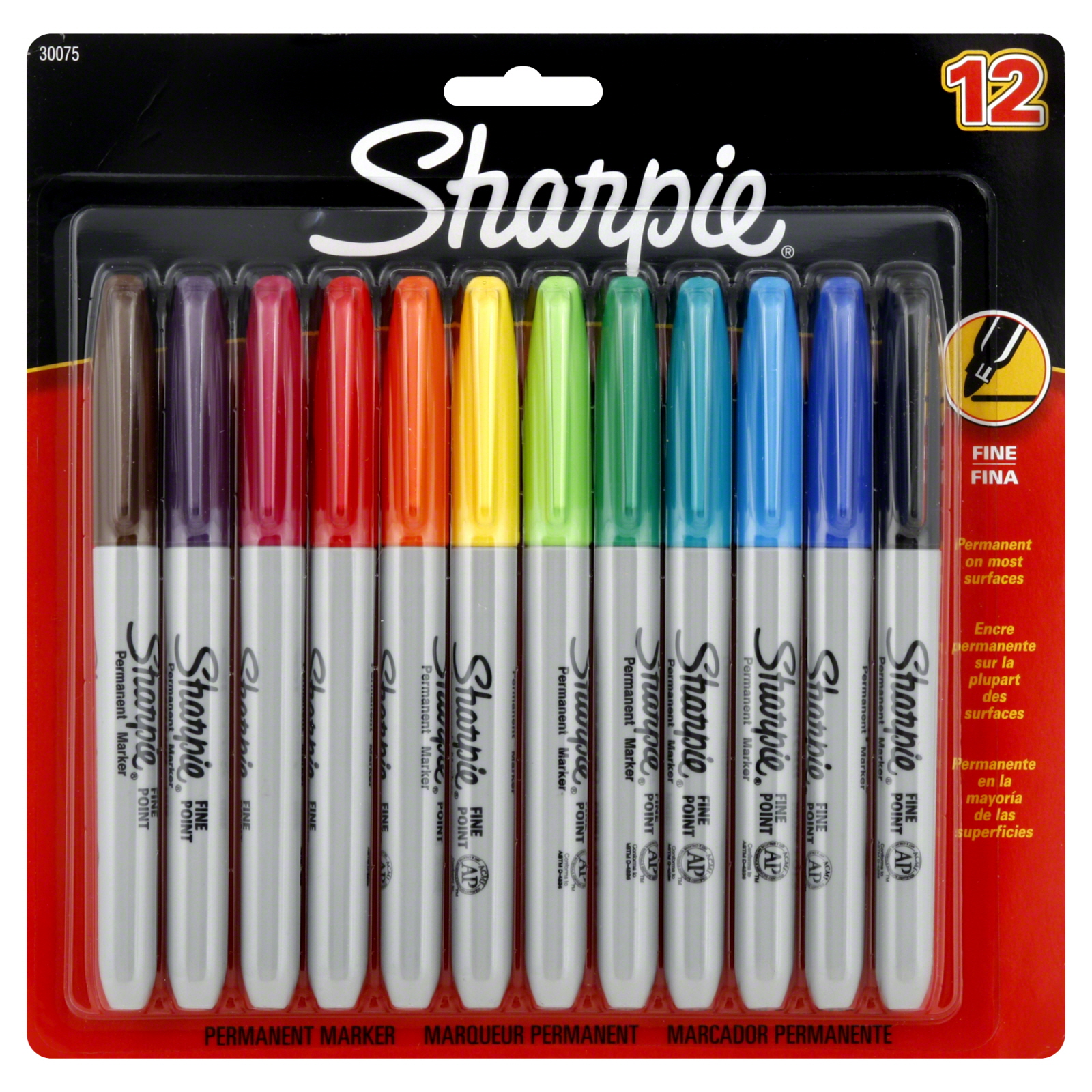 Sanford Sharpie Pen - Fine Pen Point - Black - 36 / Box