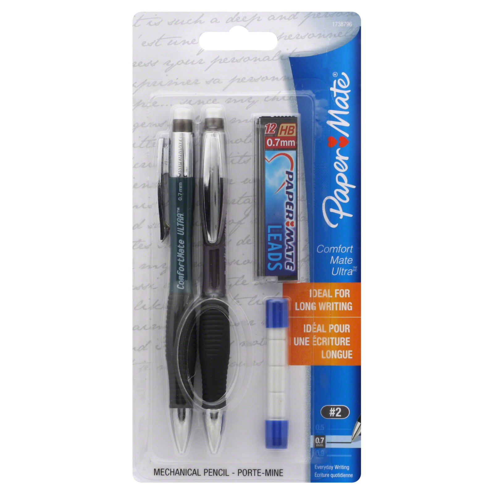 PaperMate 1738796 Click Mechanical Pencils, ComfortMate Ultra, 2 pack