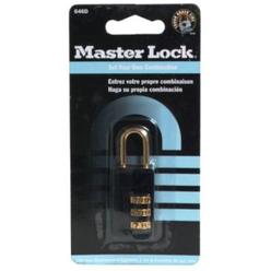 Master Lock 646D Set Your Own Combination Luggage Lock, 13/16 In. Wide With 11/16 In. Long Shackle, Black