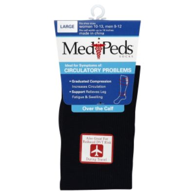 MediPeds Compression Nylon Over the Calf Sock - 1 pr
