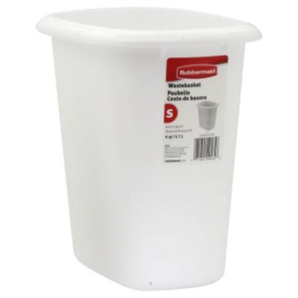 Rubbermaid 295300wht Vanity Waste Basket In White 6 Quart American Freight Sears Outlet