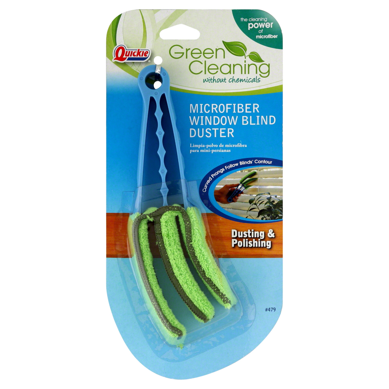 Quickie Green Cleaning Duster Microfiber Window Blind