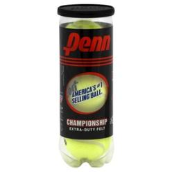 PENN 521001 Penn Extra-Duty Felt Championship Tennis Ball (3-Pack) 521001