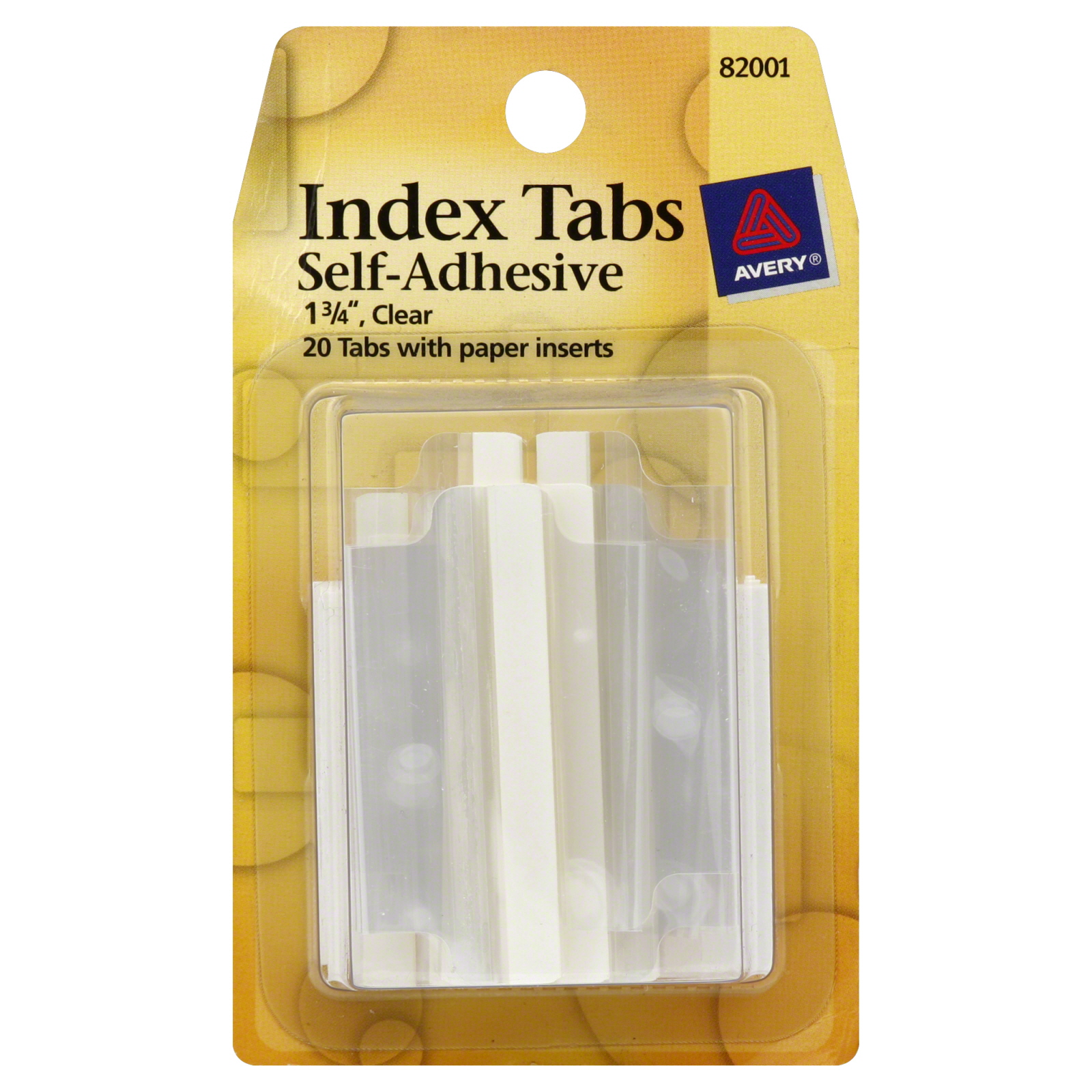 Avery 25006811 Peel and Stick Index Tabs, Clear, 20 tabs