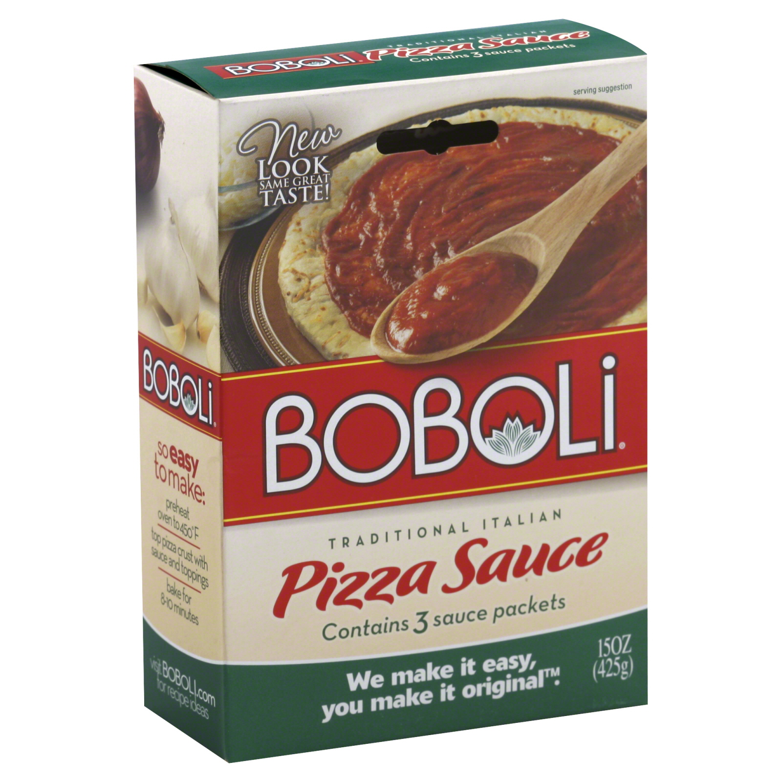 Boboli Pizza Sauce, Original, 3 - 5 oz packets [15 oz (425 g)]