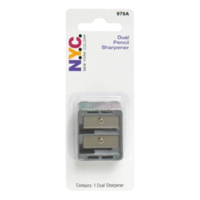 New York Color N.Y.C. Dual Pencil Sharpener 979A, 1 dual sharpener