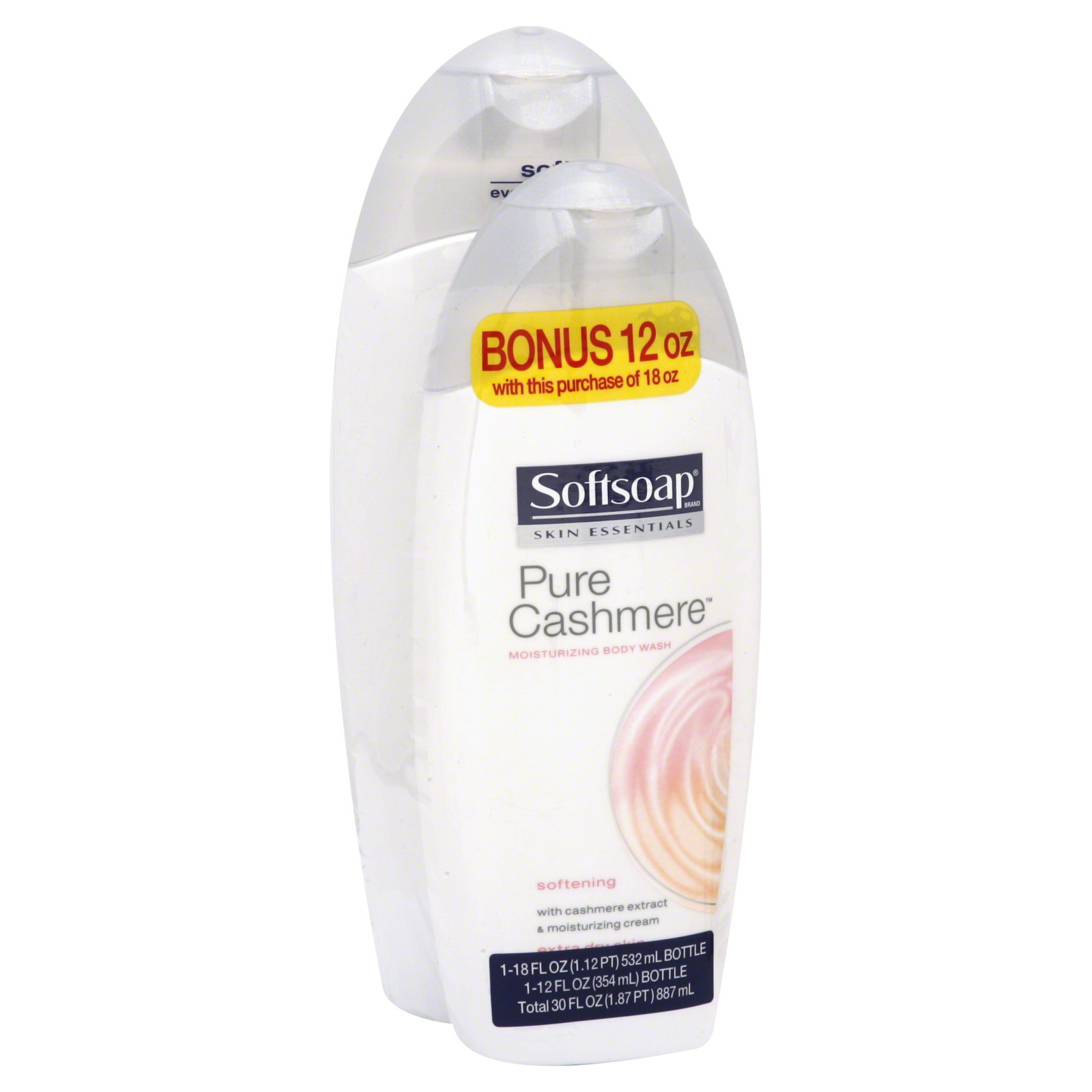 Softsoap Pure Cashmere Moisturizing Body Wash, Extra Dry Skin, 18 oz (1.12 pt) 532 ml