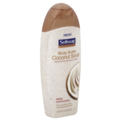 Softsoap Skin Essentials Moisturizing Body Wash, Body Butter Coconut Scrub, 18 fl oz (1.12 pt) 532 ml