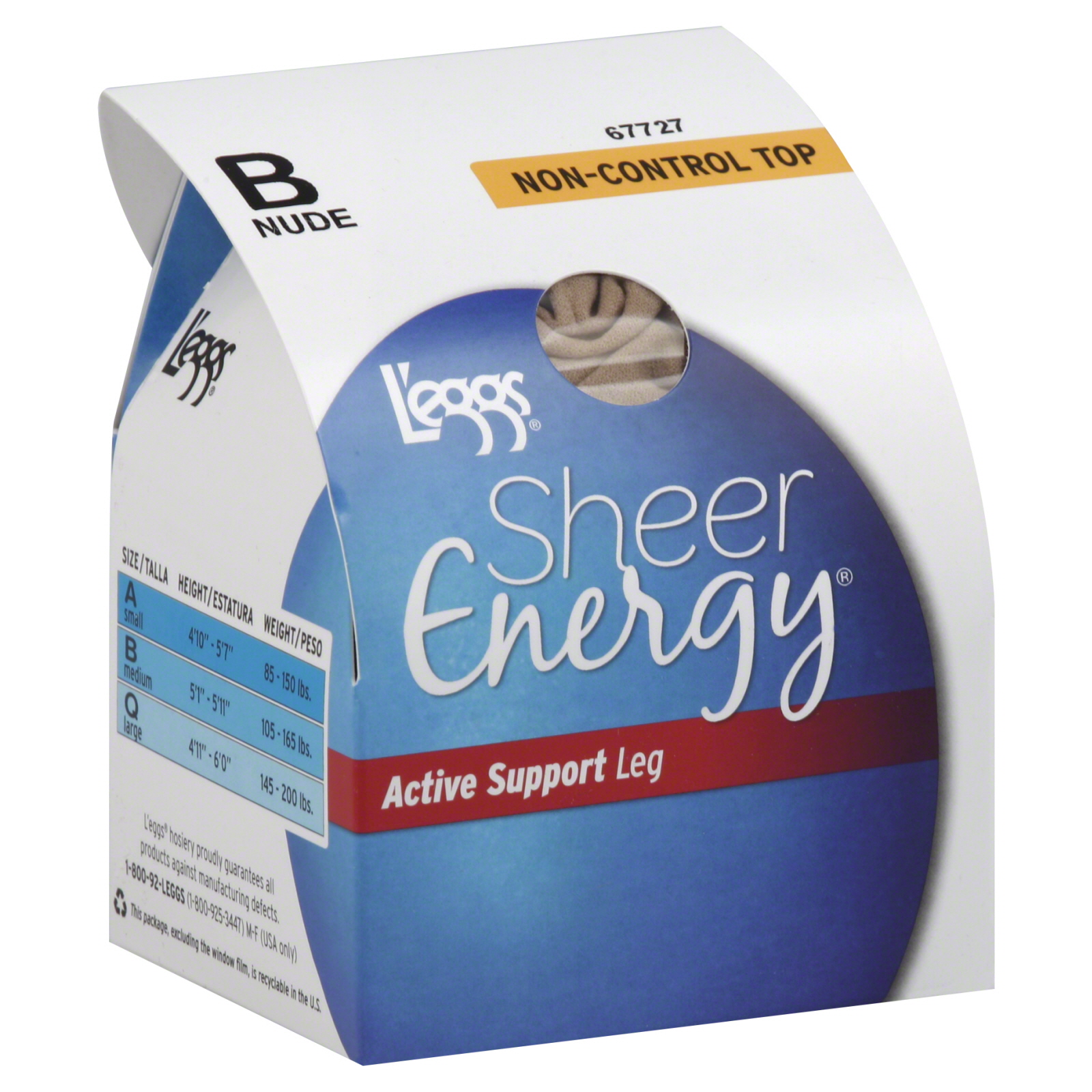 L'eggs  Sheer Energy Active Support Regular Panty ST