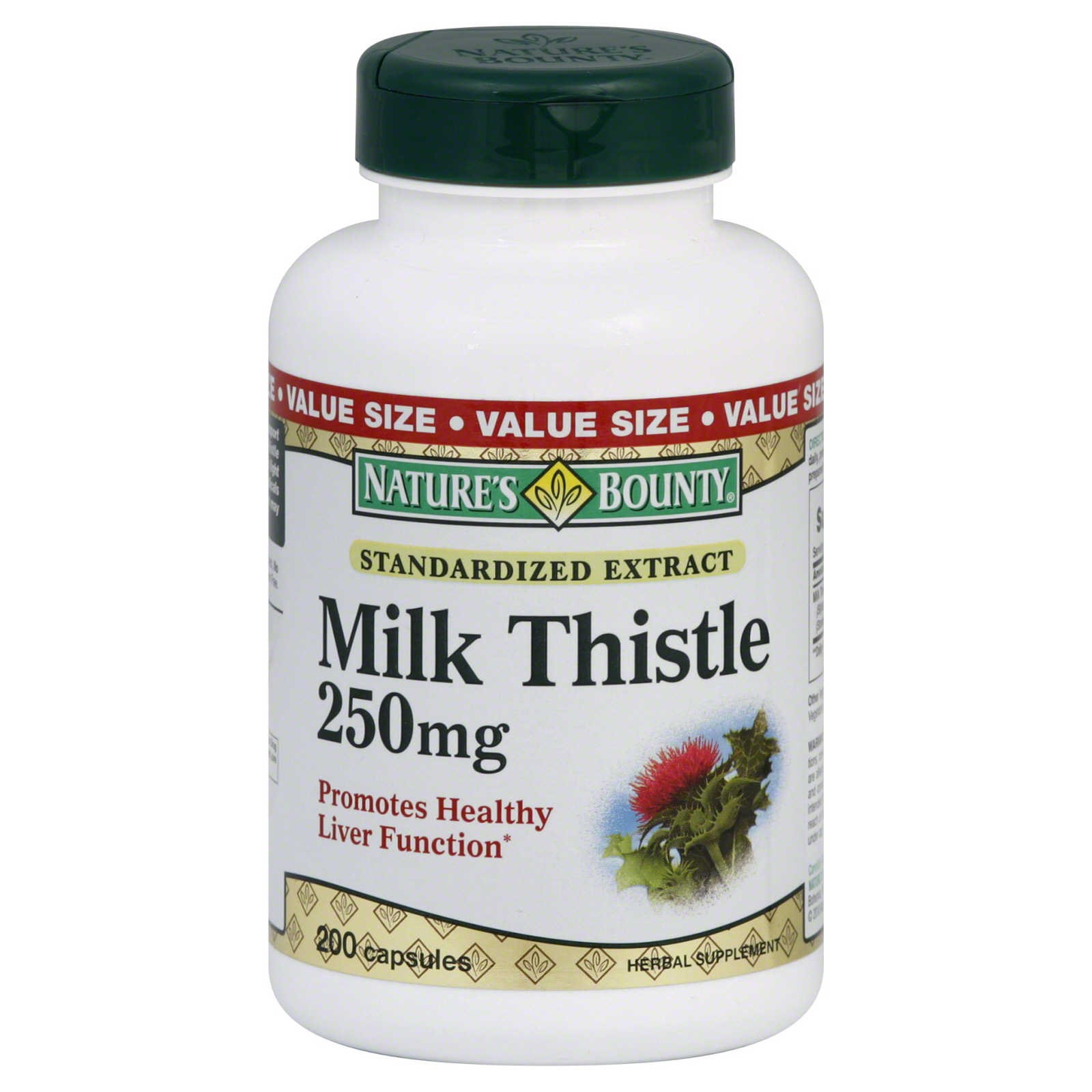 Natures Bounty Value Size Milk Thistle Gelatin Capsules 250 mg Natures Bounty Value Size Milk Thistle Gelatin Capsules 250 mg