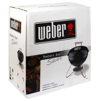Weber Smokey Joe Silver Charcoal Grill, Black*