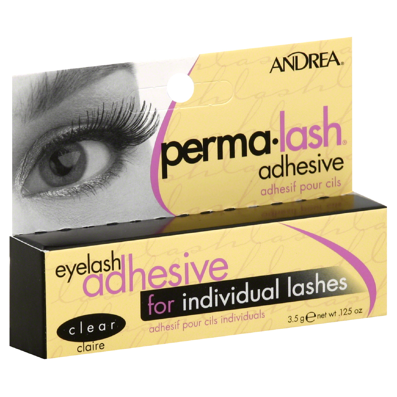 Andrea Permalash Eyelash Adhesive for Individual Lashes, Clear, 0.125 oz (3.5 g)