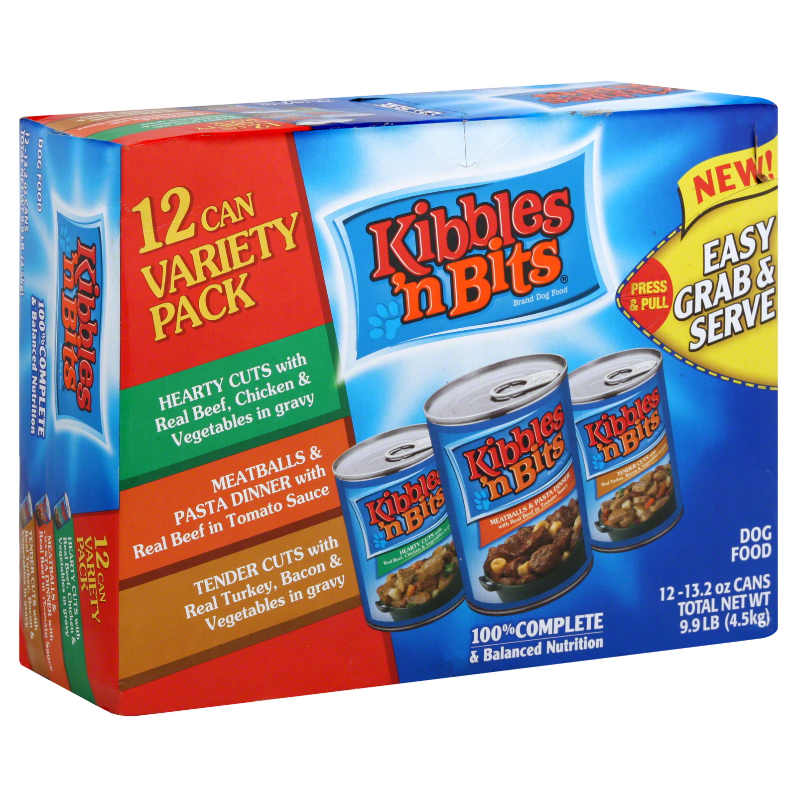Kibbles 'n Bits Dog Food, Variety Pack, 12 - 13.2 oz cans [9.9 lb (4.5 kg)]