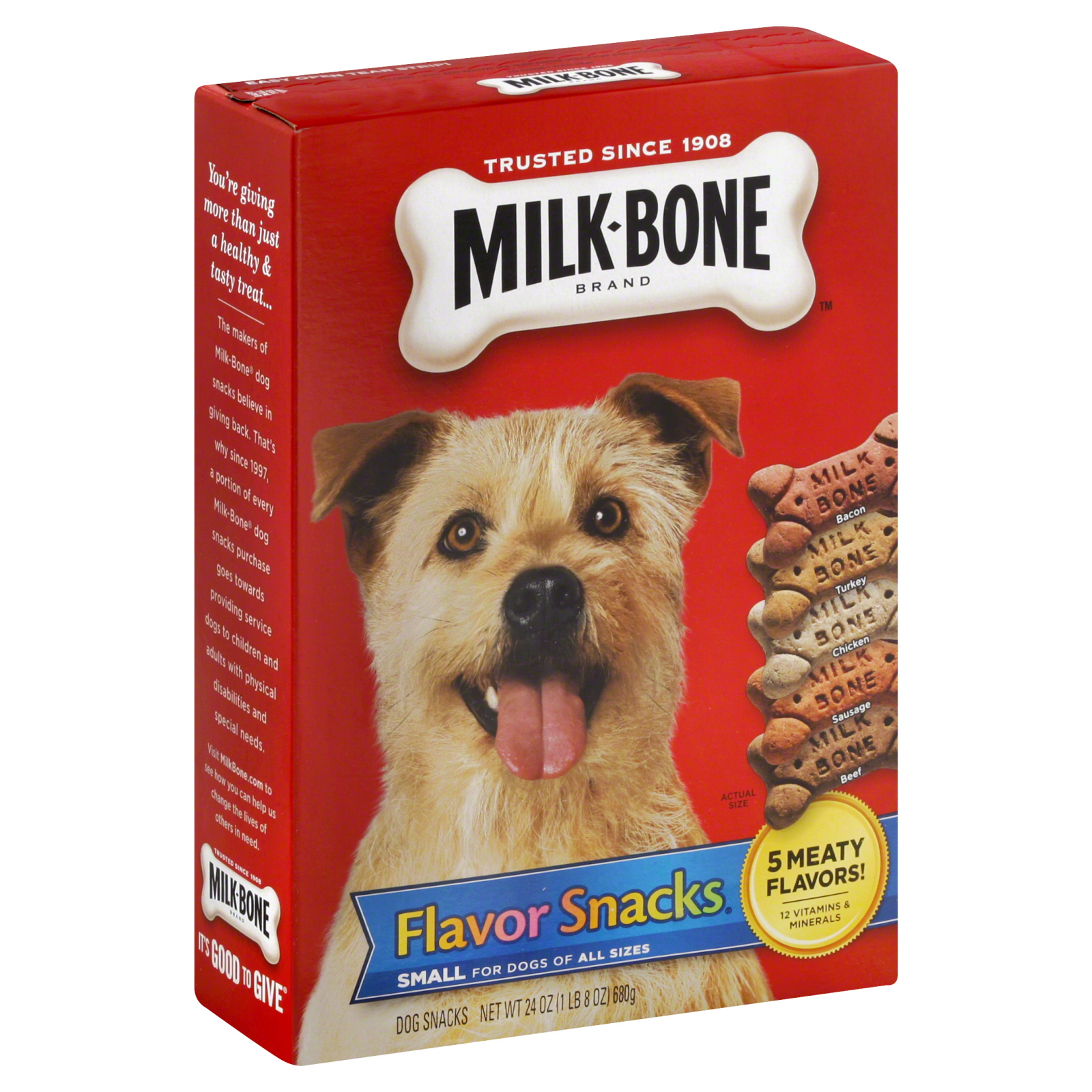 Milk-Bone Dog Snacks, Flavor Snacks, 24 oz (1 lb 8 oz) 680 g