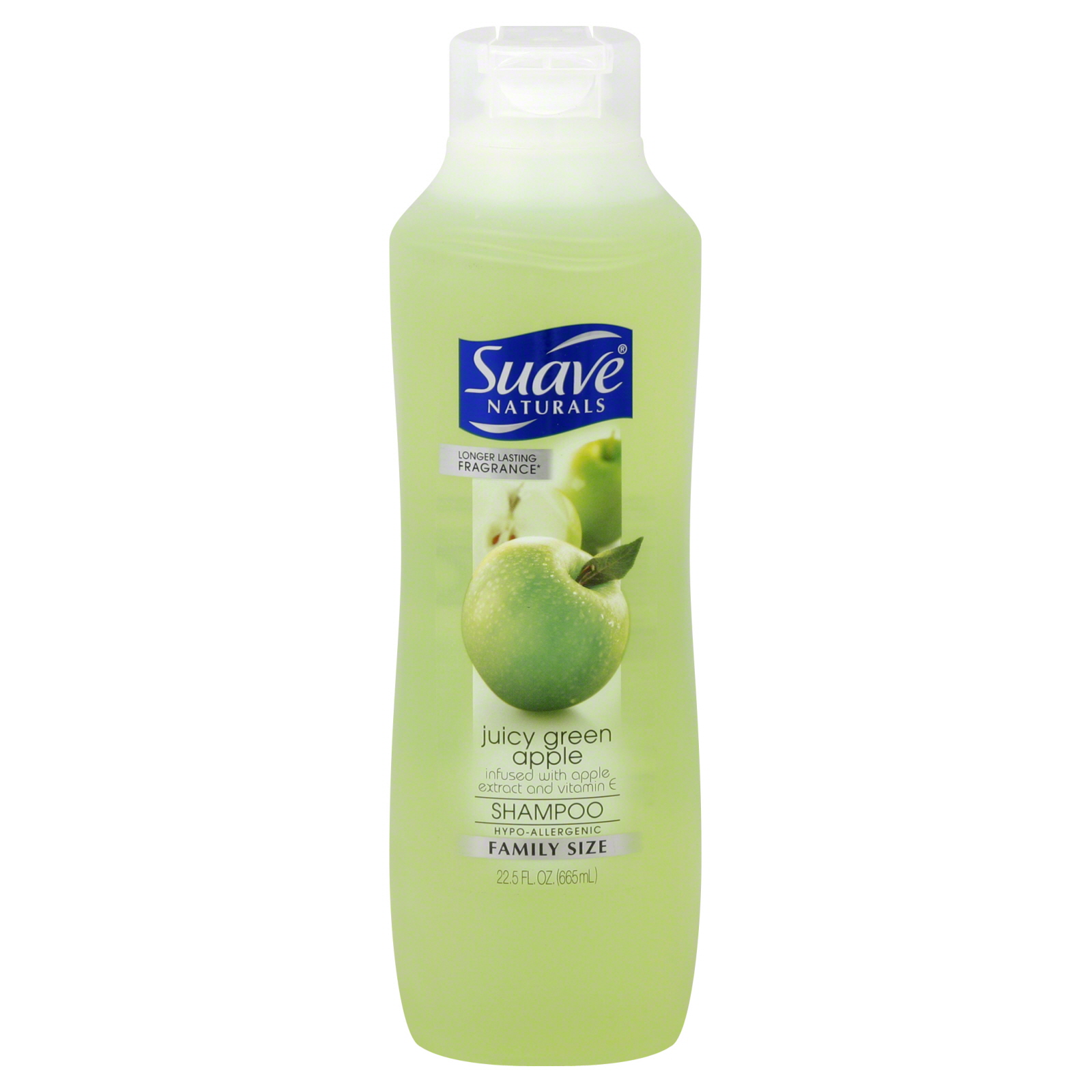 Suave Naturals Shampoo, Juicy Green Apple, Family Size, 22.5 fl oz (665 ml)