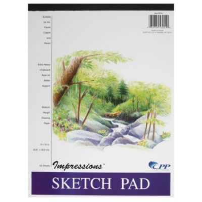 Carolina Pad 7312 Impressions Sketch Pad, 50 Sheets, 1 each