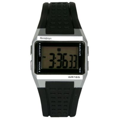 Armitron All-Sport Watch, Digital, Silver Case/Black Strap, 1 watch Armitron All-Sport Watch, Digital, Silver Case/Black Strap, 1 watch