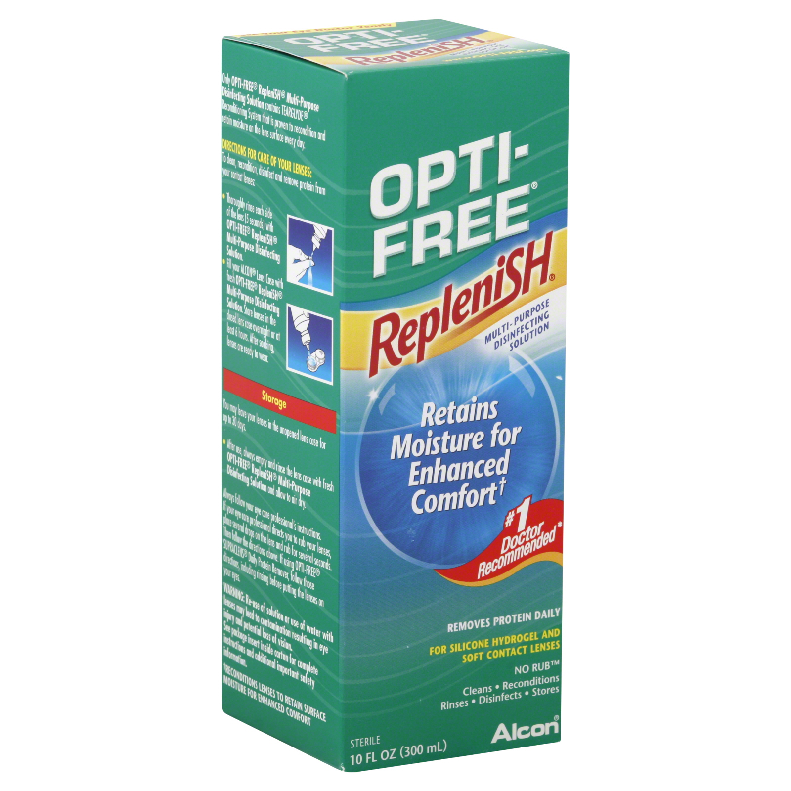 Opti-Free RepleniSH Disinfecting Solution, Multi-Purpose, 10 fl oz (300 ml)