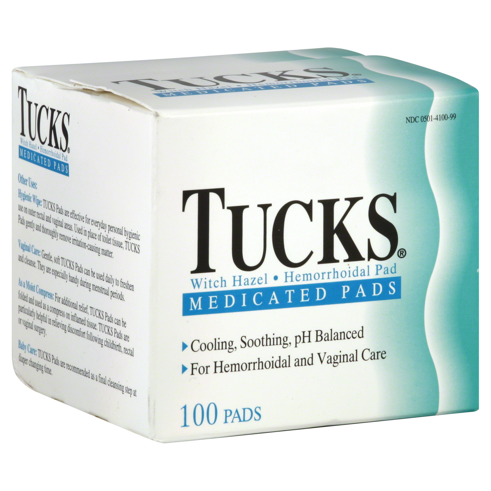Tucks Medicated Pads, 100 pads