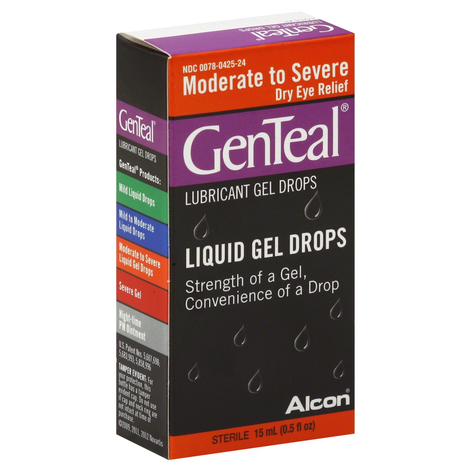 GenTeal Eye Drops, Lubricant, Moderate to Severe Dry Eye Relief, 0.5 fl oz (15 ml)