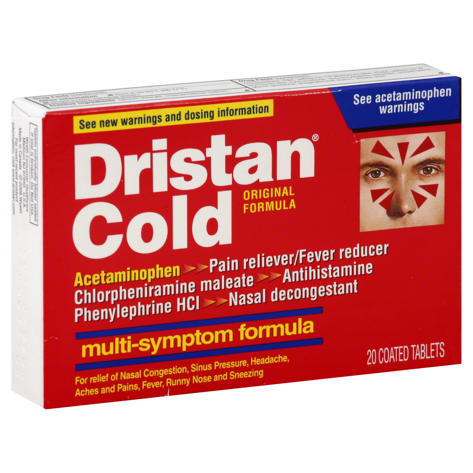 Cold Multi-Symptom Formula, Coated Tablets, 20 tablets
