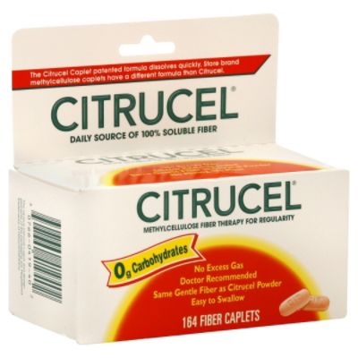 Citrucel Methylcellulose Fiber Therapy for Regularity, Fiber Caplets, 164 caplets