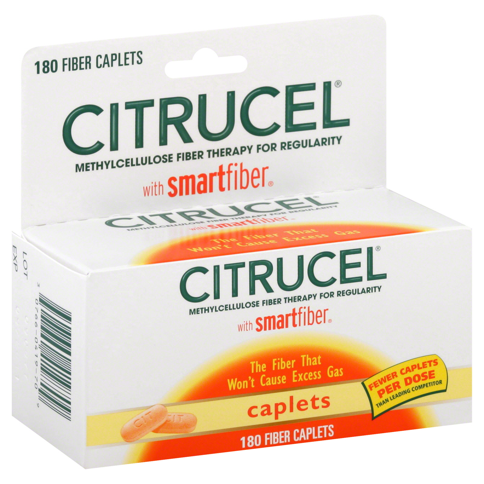 Citrucel Methylcellulose Fiber Therapy for Regularity, Fiber Caplets, 180 caplets