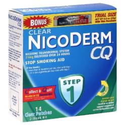 NicoDerm CQ Step 1 Nicotine Clear Patch, 14 Count (Pack of 1)