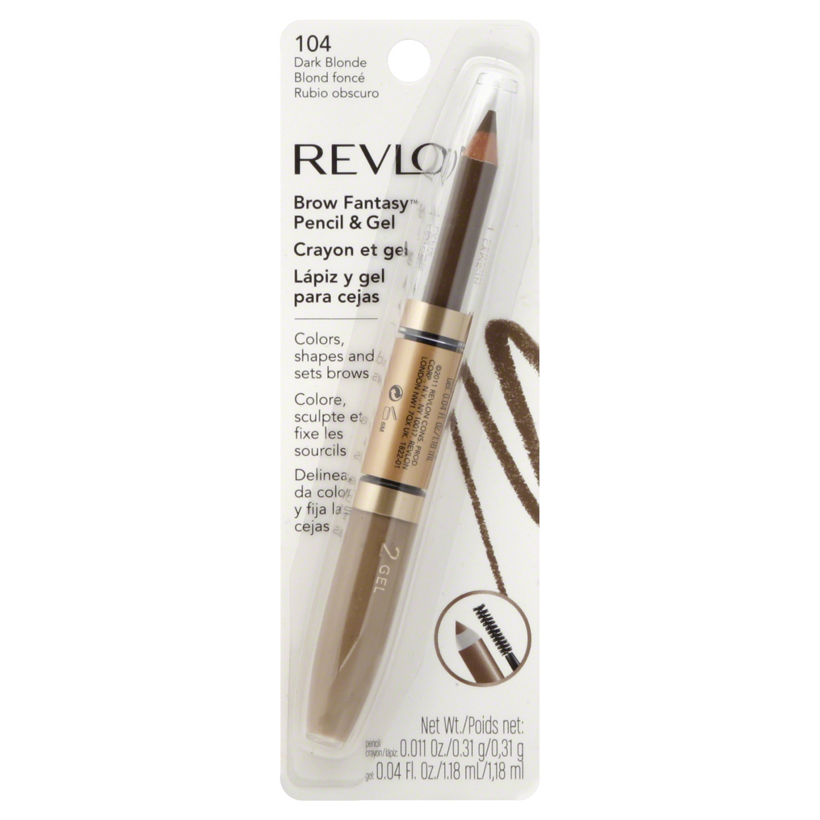 Revlon Brow Fantasy Pencil & Gel, Dark Blonde