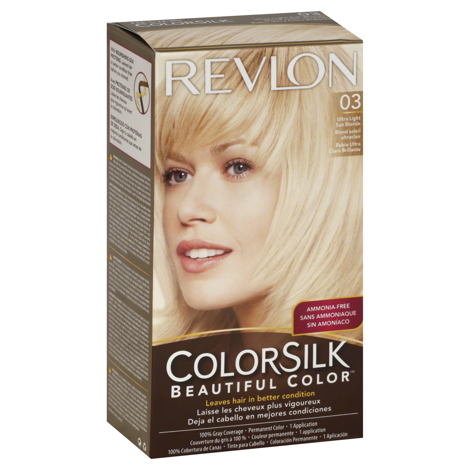 Revlon Colorsilk Beautiful Color #03 Ultra Light Sun Blonde by  for Unisex - 1 Application Hair Color