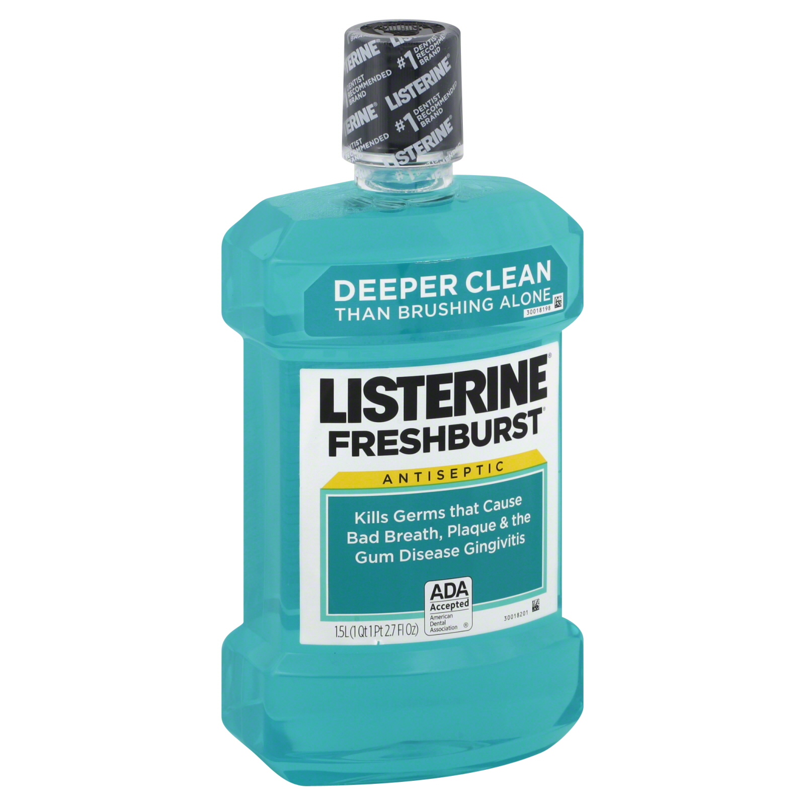 Listerine  Freshburst Antiseptic Mouthwash for Bad Breath, 1.5 L