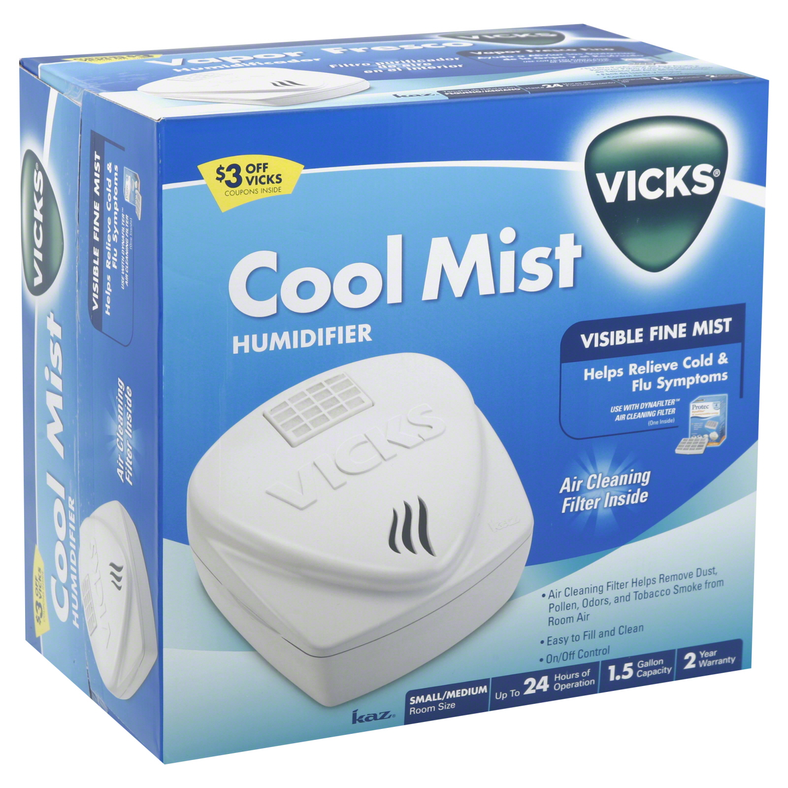 Vicks 68810811 Cool Mist Humidifier, 1 humidifier