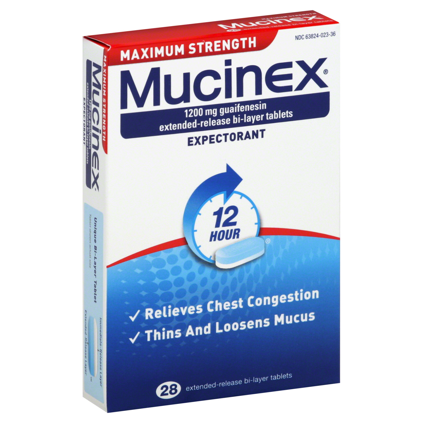 Mucinex Maximum Strength Extended-Release Bi-Layer Tablets 28 Ct