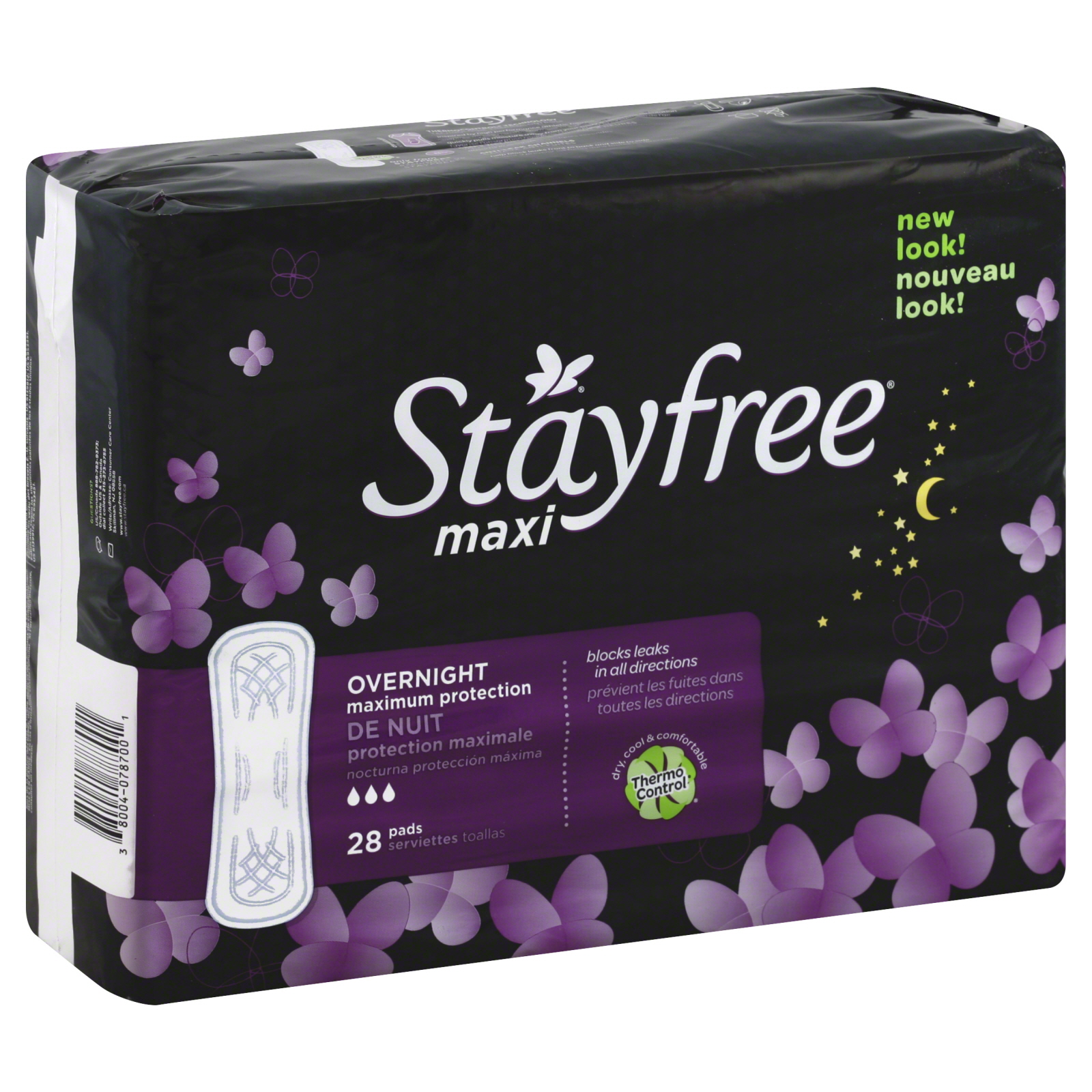 Stayfree Pads, Maxi, Overnight Maximum Protection, 28 Pads